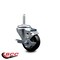 Service Caster 3 Inch Black Polyurethane Wheel Swivel 58 Inch Threaded Stem Caster with Brake SCC SCC-TS20S314-PPUB-BLK-TLB-58212 - alternate 2